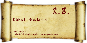 Kókai Beatrix névjegykártya