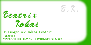 beatrix kokai business card